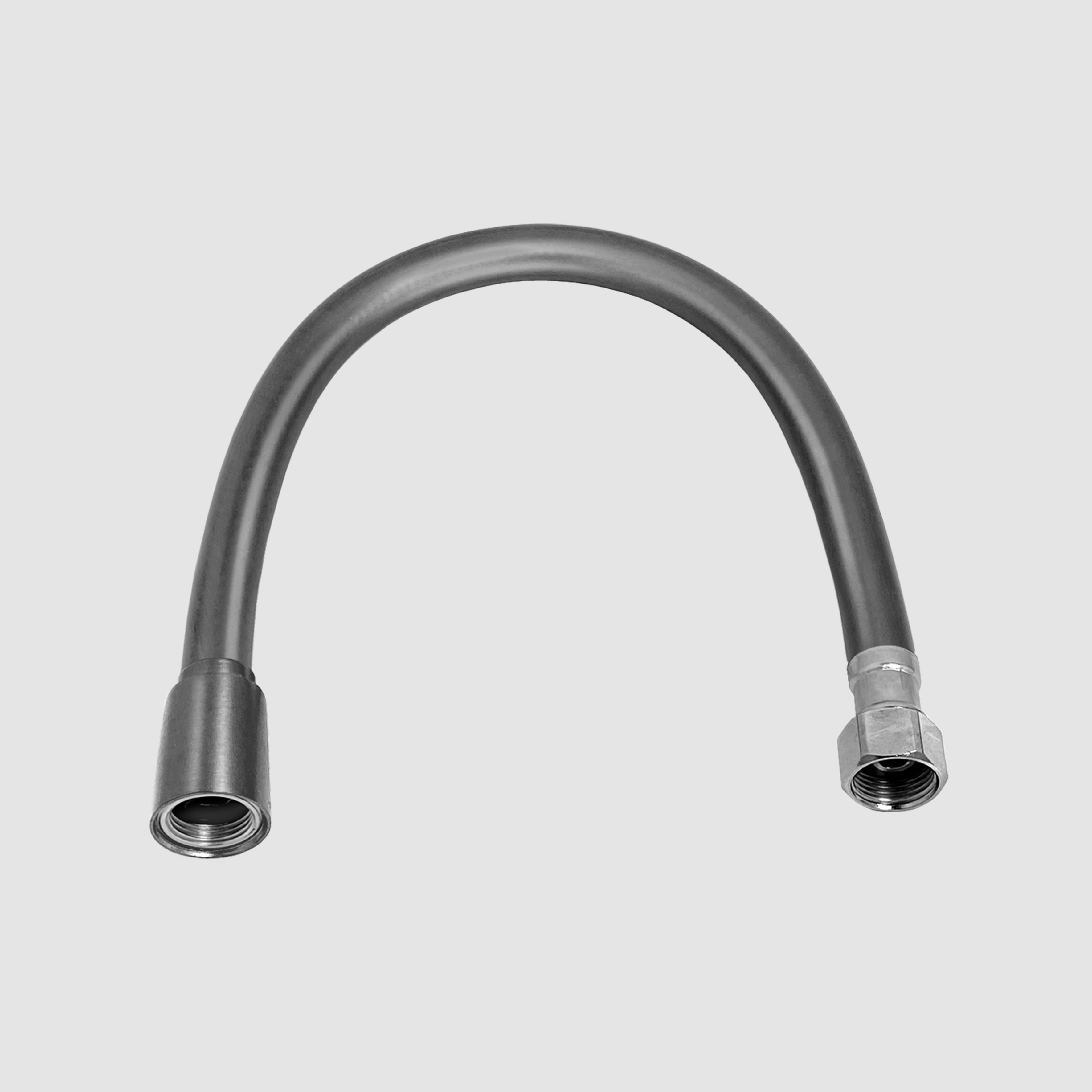 Clou Aansluitslang 30cm, pvc,2x binnendr. 3/8",gunm. geborst. PVD